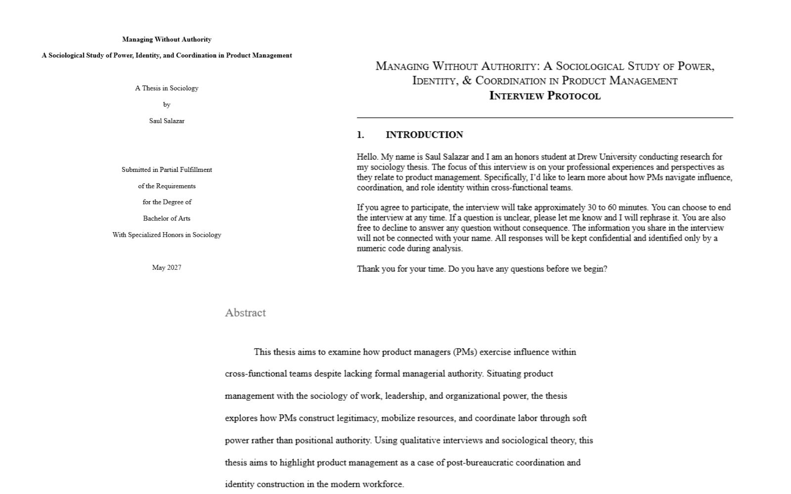 Managing Without Authority research project cover